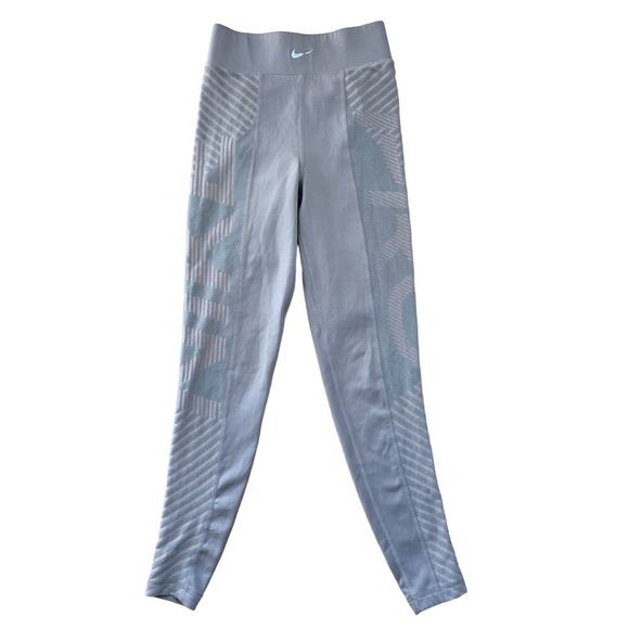 Nike Women's Pro Therma-FIT ADV High-Waisted Leggings Beige Gray XS - Picture 3 of 10